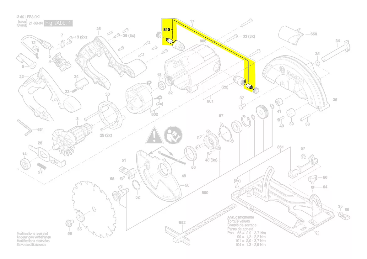 Balais charbon réf. 1 619 PB4 042 Bosch
